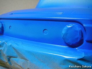 タミヤ CC-01 FJクルーザー 製作記 ～ ボディ塗装 ～ 調色したブルーとフレンチブルーとの比較